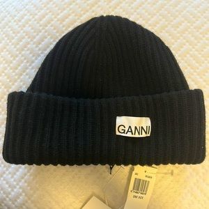 GANNI beanie - Black